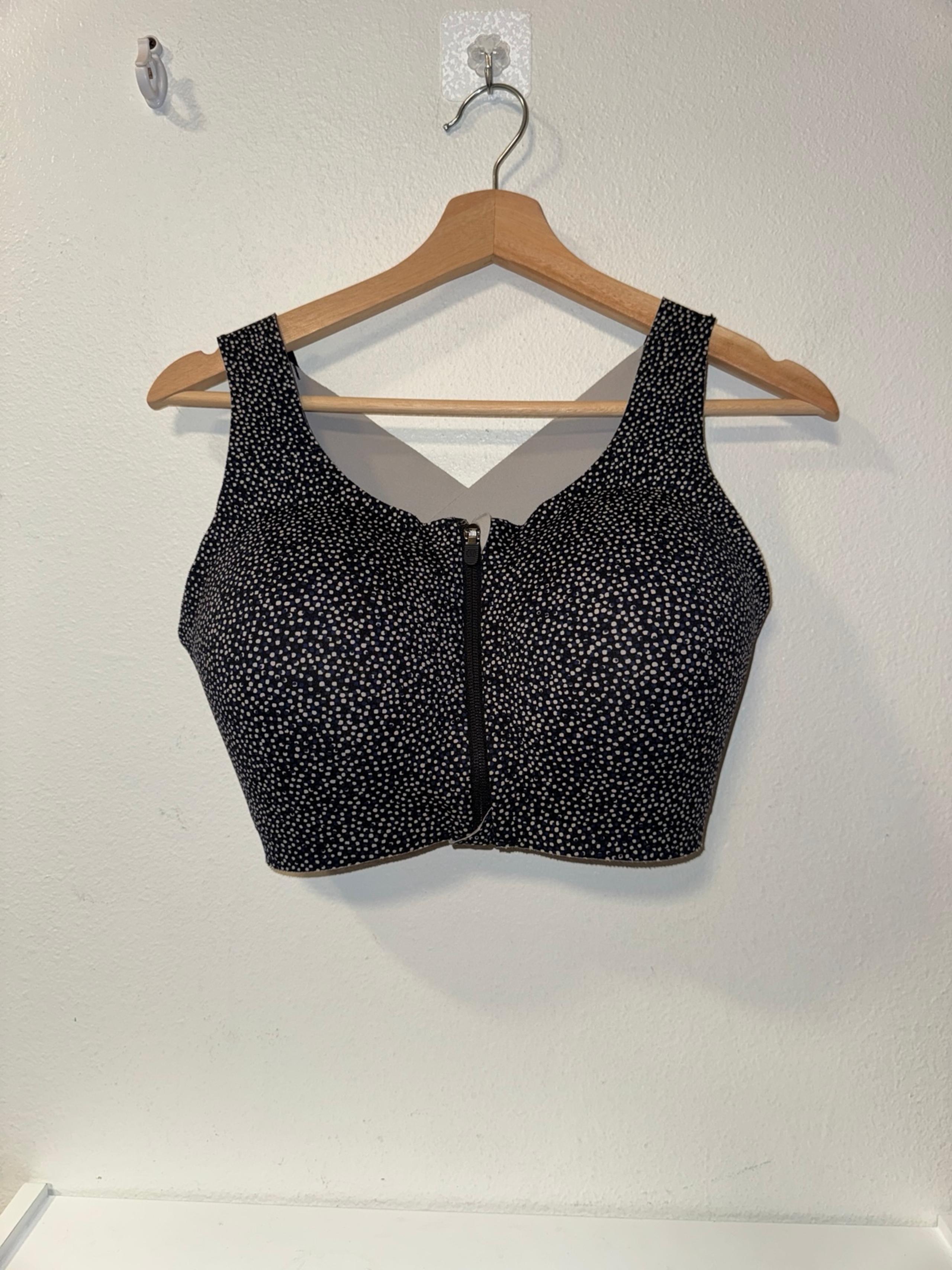 Lululemon Athletica Enlite Bra Zip Front 36E new Double Dimension Starlight