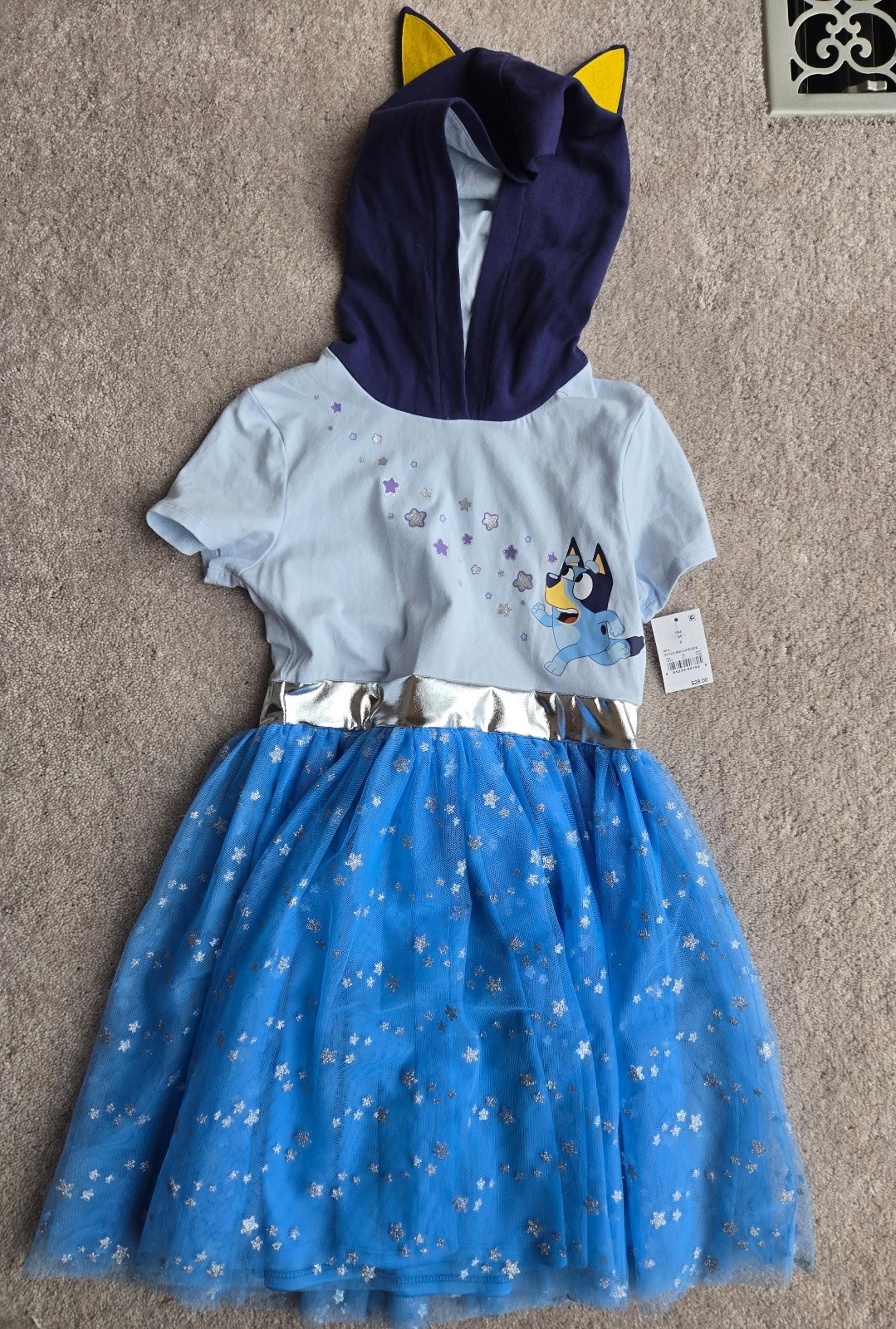 Bluey Hooded Cosplay Short-sleeve Dress, size Medium 8