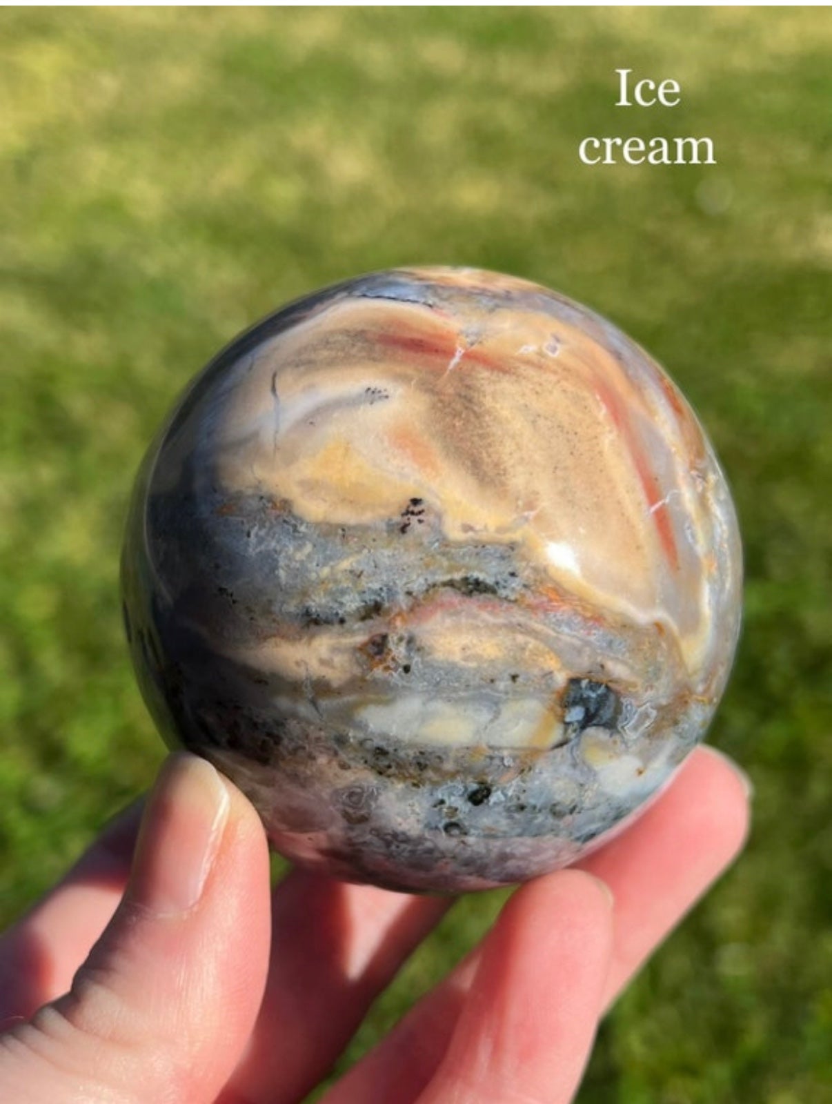 Ocean Jasper Sphere “Ice cream”