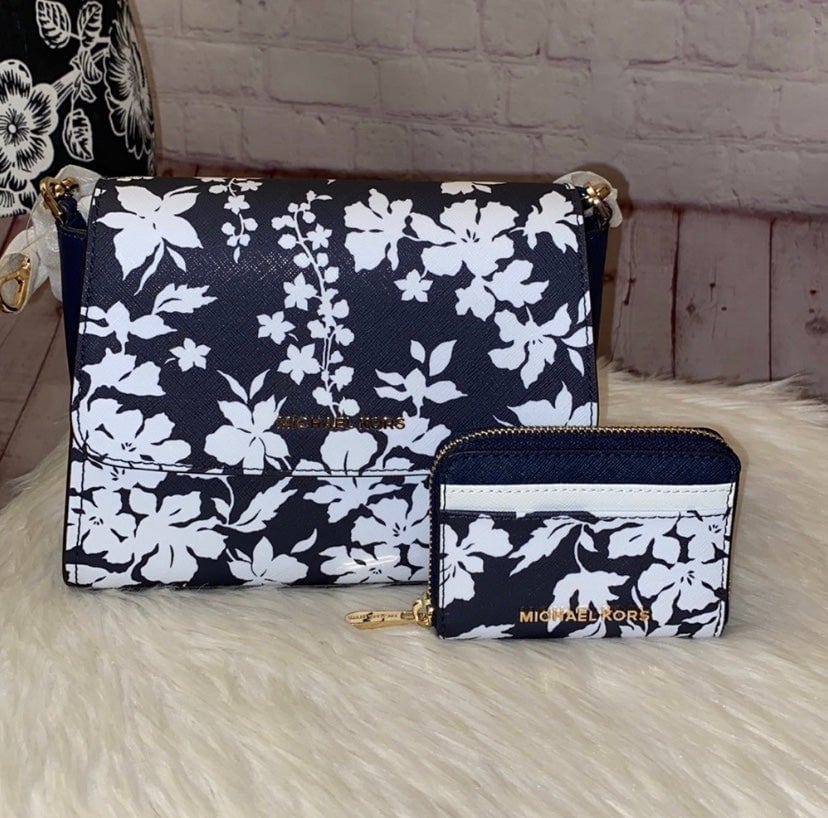 Michael Kors SOFIA Satchel/JET SET TRAVEL Wallet 2pc Set