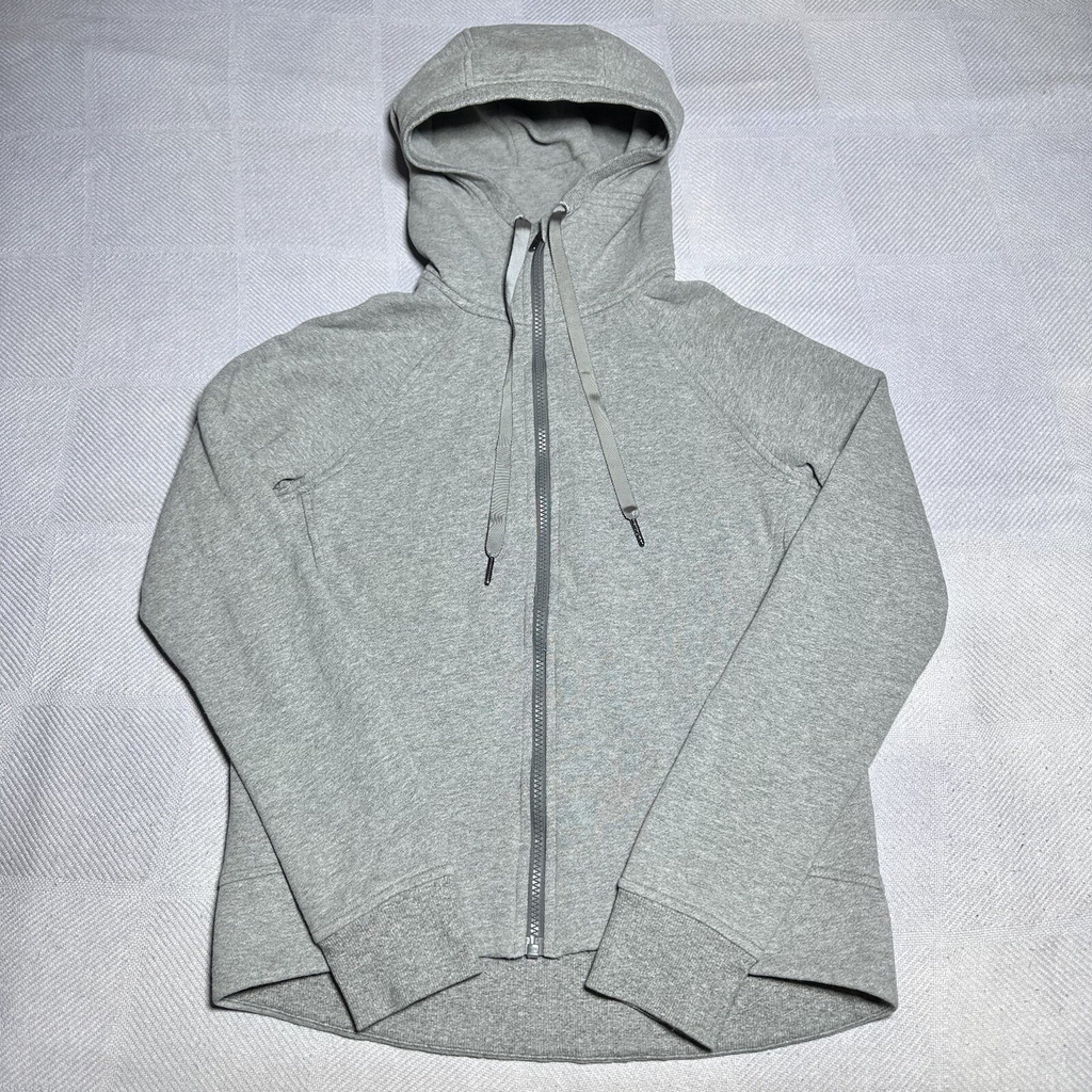 Lululemon Fleece Please Hoodie Women's Size 4 Heathered Speckled Medium Gray