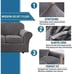 4 Pieces Thick Velvet Sofa Covers Couch Covers for 3 Cushion Couch