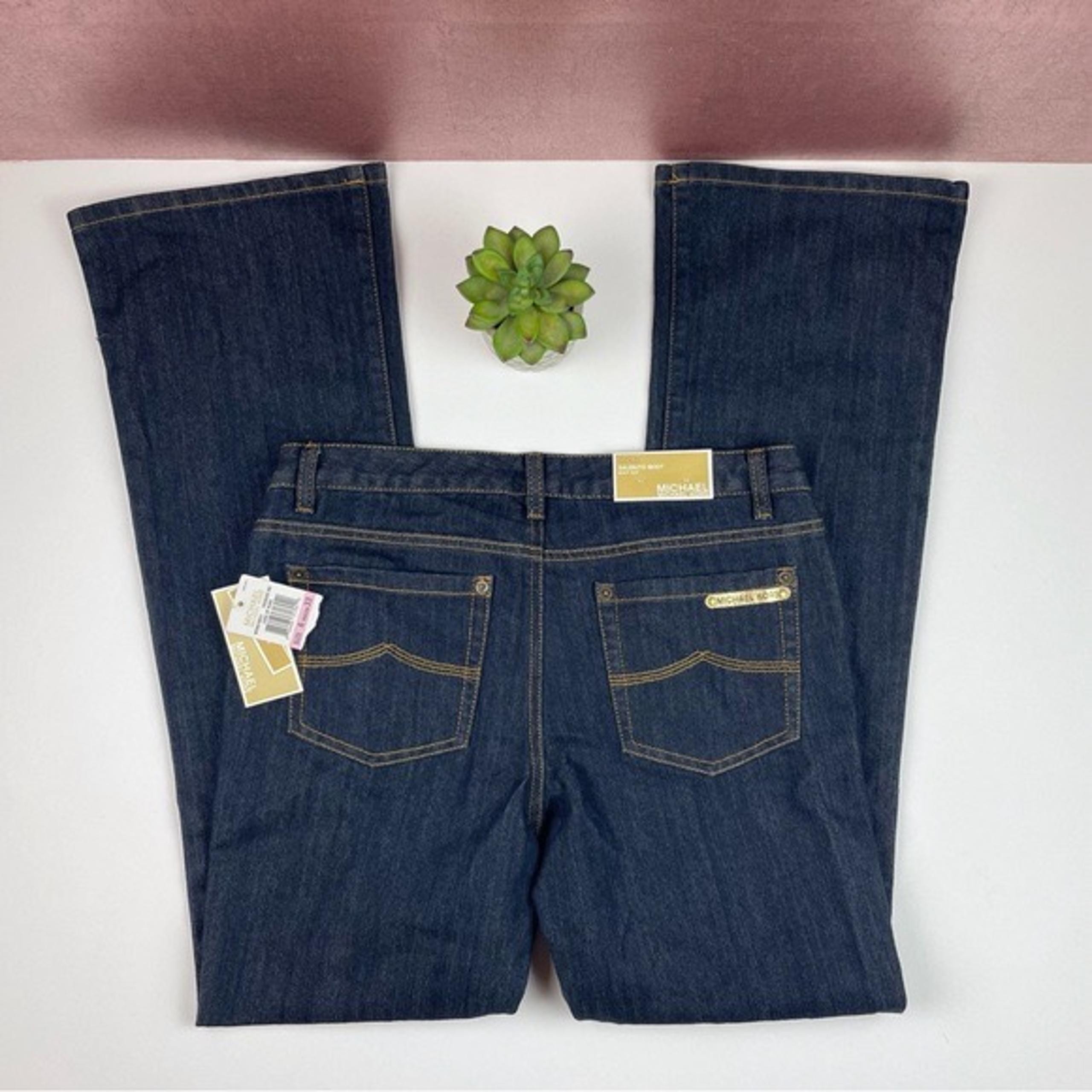 Michael Kors Sausilito Bootcut Blue Denim Jeans New Women Size 6 Designer