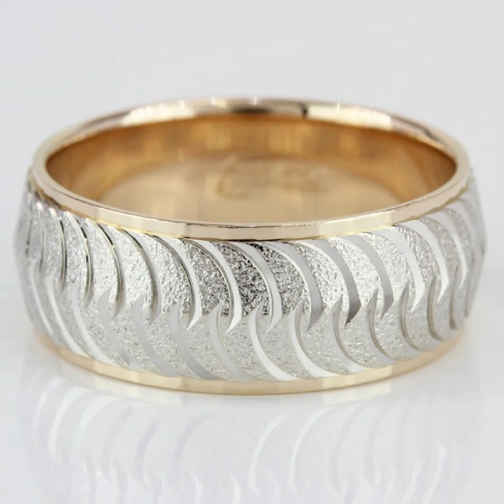 14k Two-Tone Wedding Band Ring