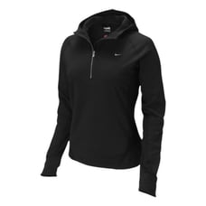 Nike Dri-FIT Cold Weather Thermal Running Hoodie Sweatshirt Black Stretch Long S