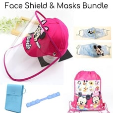 Minnie Baseball Cap, Masks, Bag Bundle