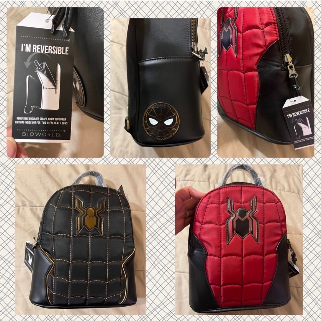 Marvel Spider-Man No Way Home Reversible Mini Backpack Bioworld