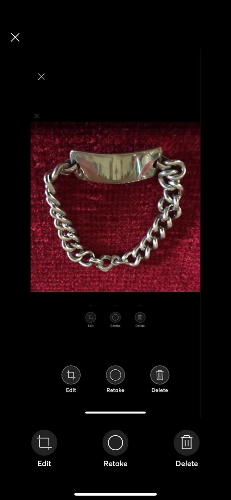 Vintage Sterling Silver Men’s ID Bracelet