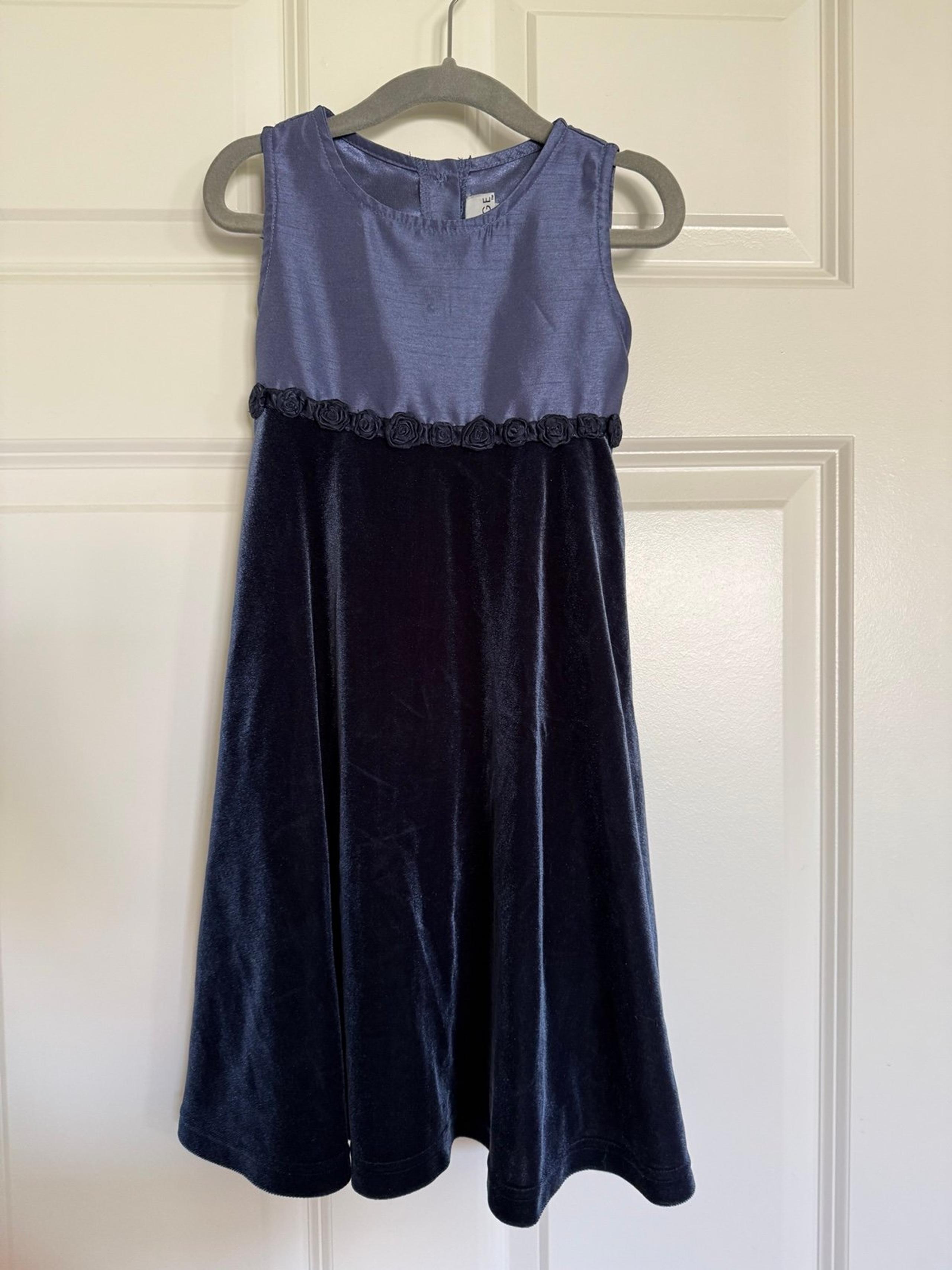 Blue velvet dress