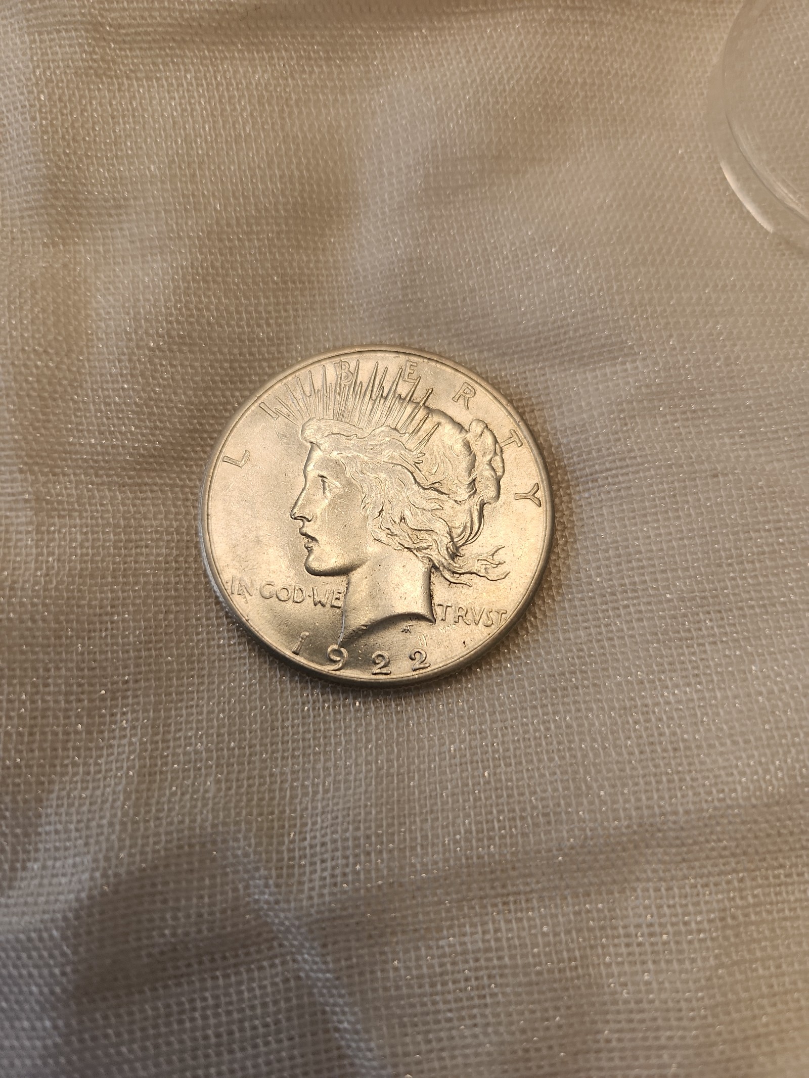 1922 S mint silver peace dollar