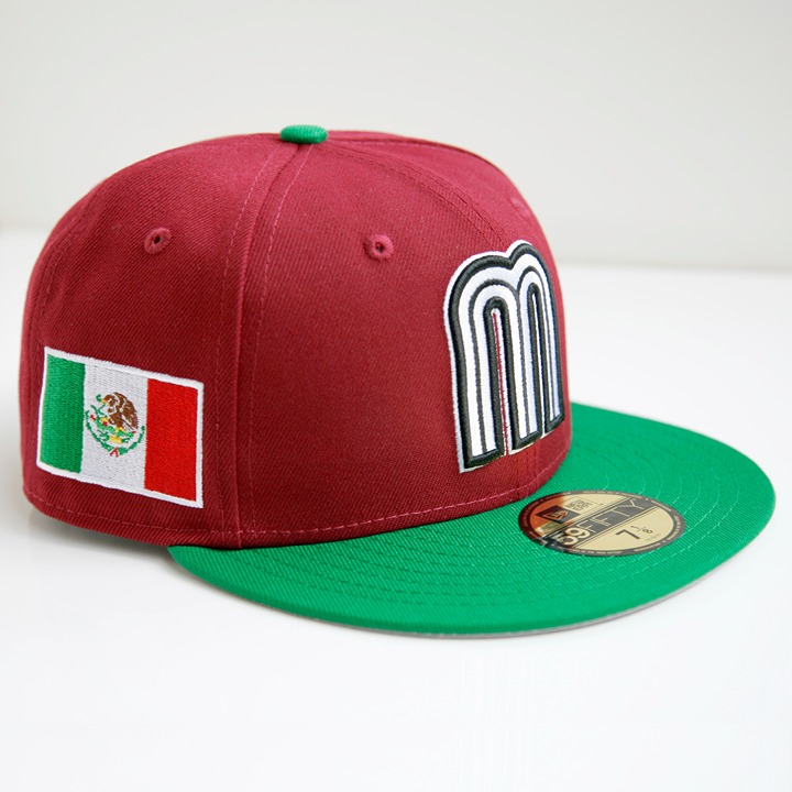 New Era Mexico 59Fifty Fitted Hat 7 5/8 WBC Mexico buy Limited-Edition Maroon/Green