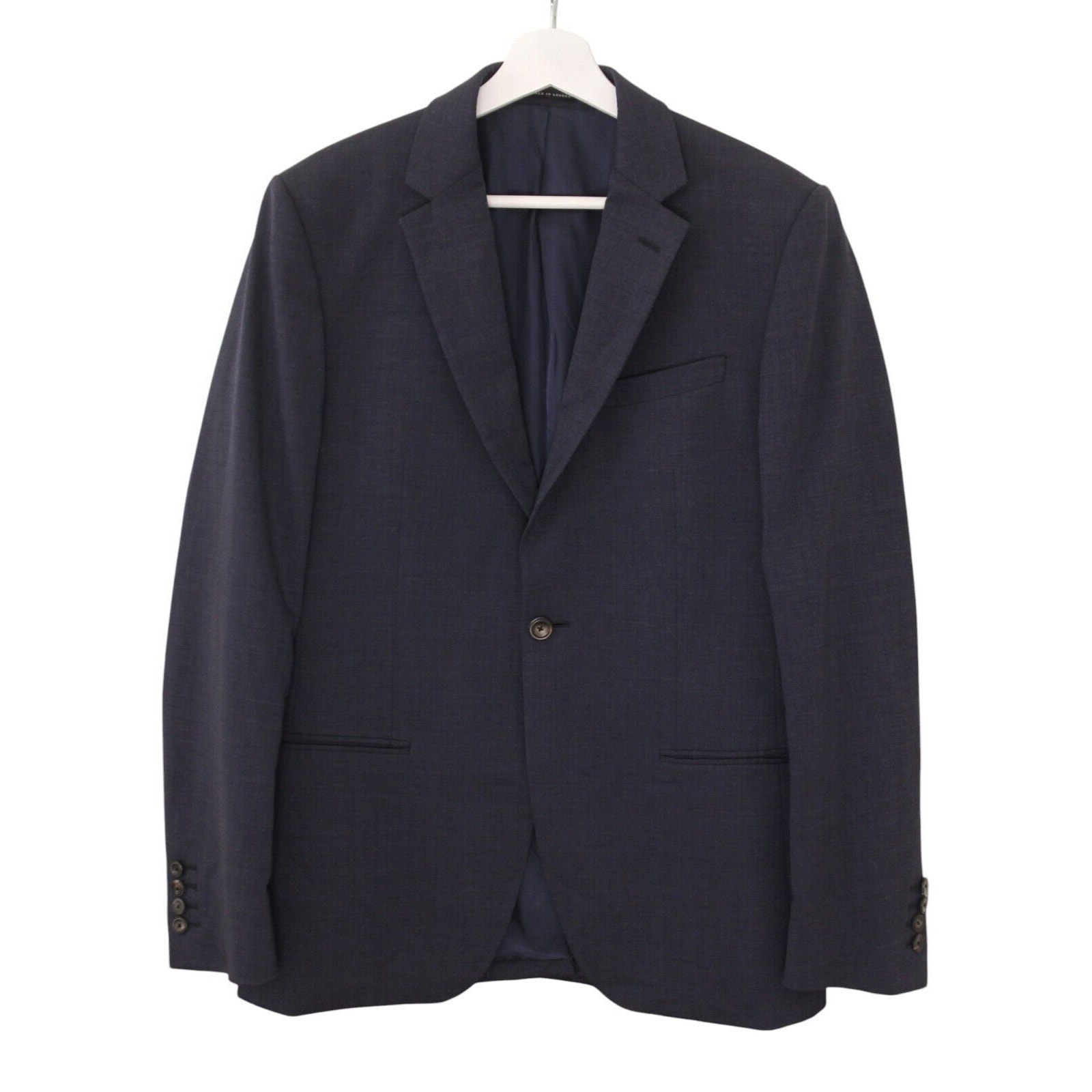REISS Mens Single Breasted Wool Blend Jacket Blazer Navy 40 Chest