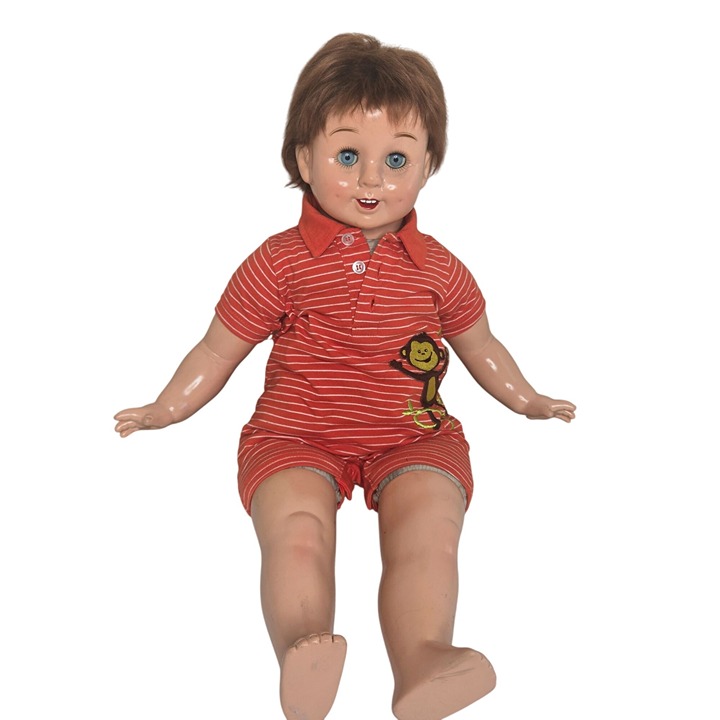 Vintage 90s Horsman Toddler Baby Doll Brown Hair 30