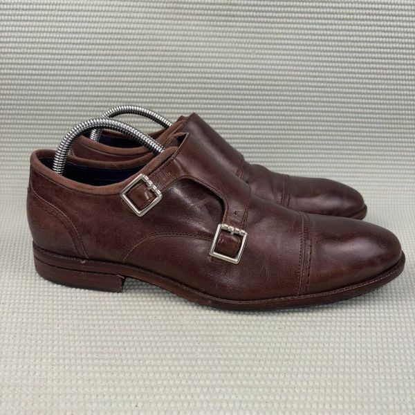 Cole Haan Warner Grand Monk Brown Oxfords C29036 Dress Shoes Men’s Size 9M