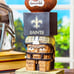 New Orleans Saints NFL Garden Statue Mascot Tiki Tiki Totem