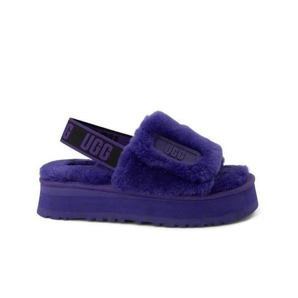 UGG Women's Disco Platform Slide Sandal in Violet Night Sz 8