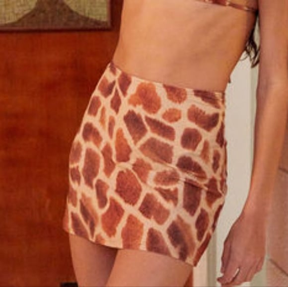 NWT WEWOREWHAT Animal Print Tube Mini Skirt