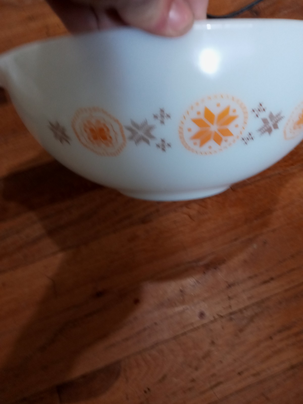 Vintage Pyrex Town & Country pattern mixing bowl