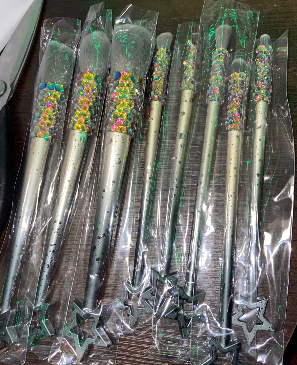 Set of 8 Blinged Make-Up Brushes