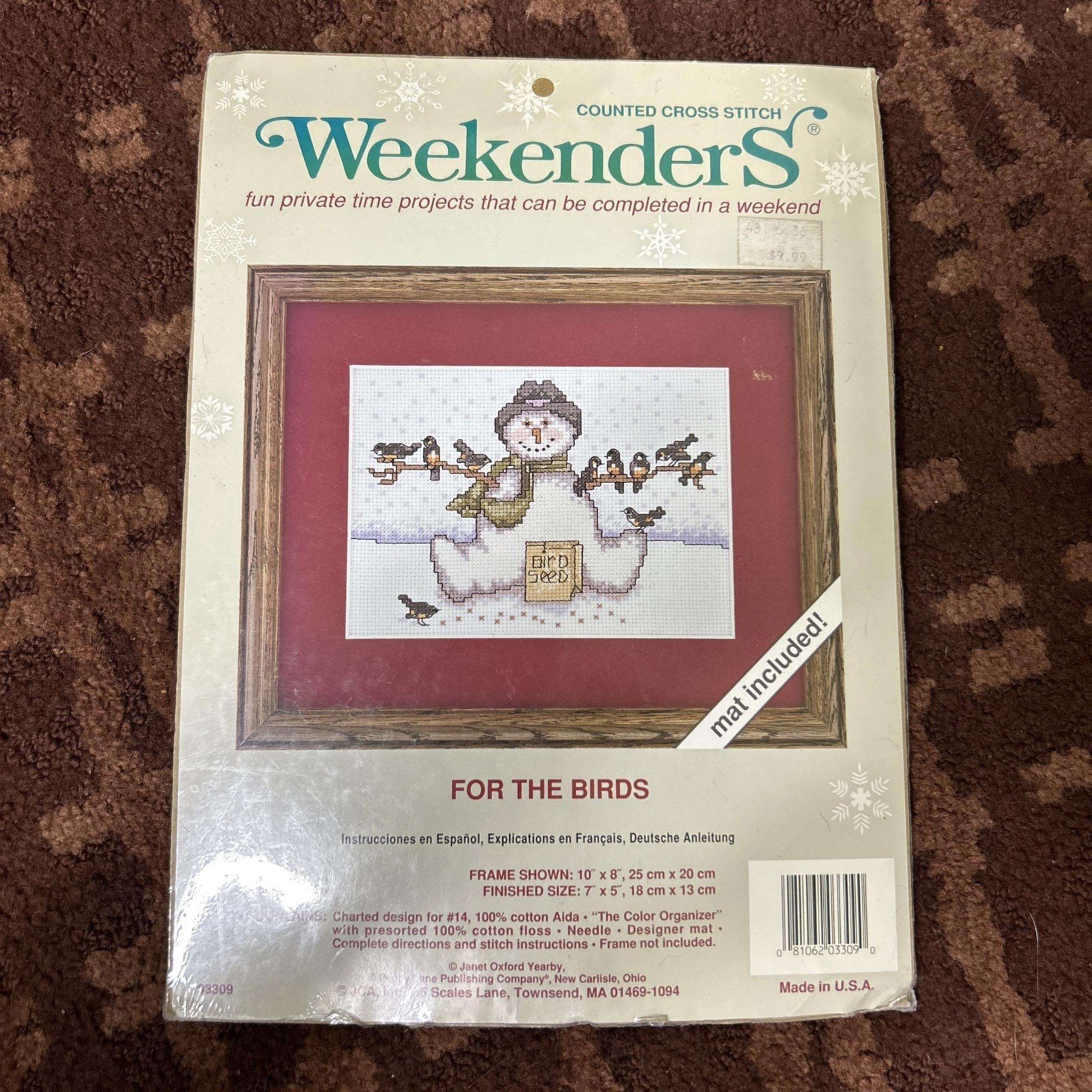 Weekenders For the Birds Counted Cross Stitch Kit 03309 7"x5" Made in USA