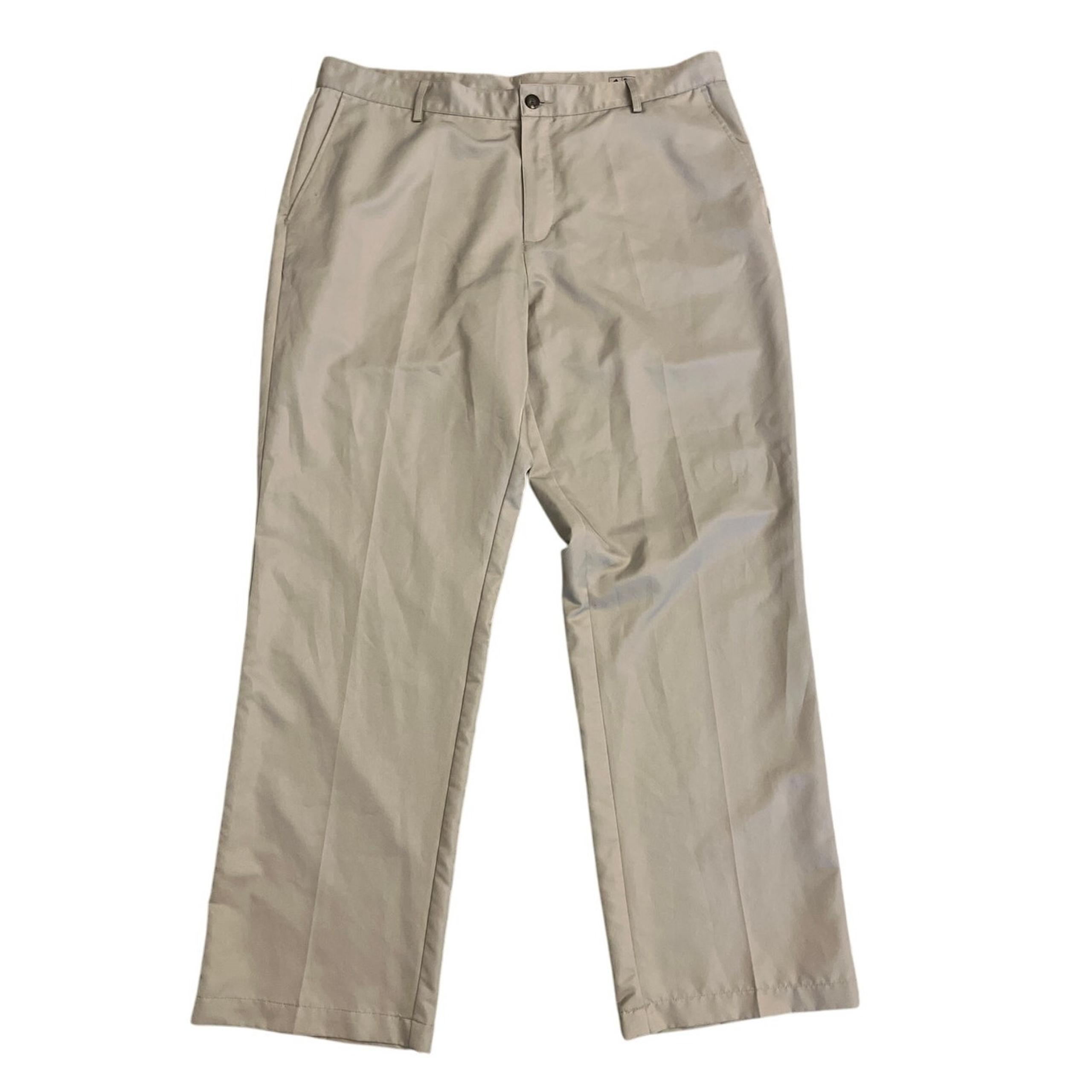 Mens Adidas Climalite Activewear Golf Chino Pant Size 38x32 Brown Straight Leg