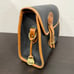Vintage Dooney Bourke All Weathered Leather Essex Black Pebbled Crossbody Purse