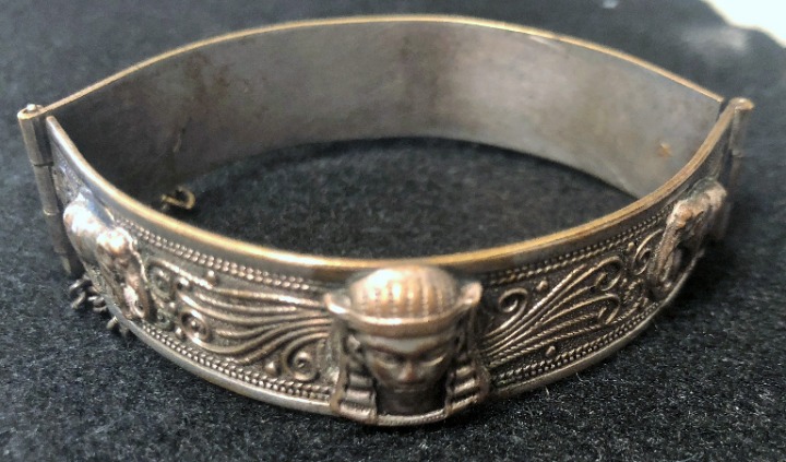 Vintage Silver Hinged Cuff Bracelet