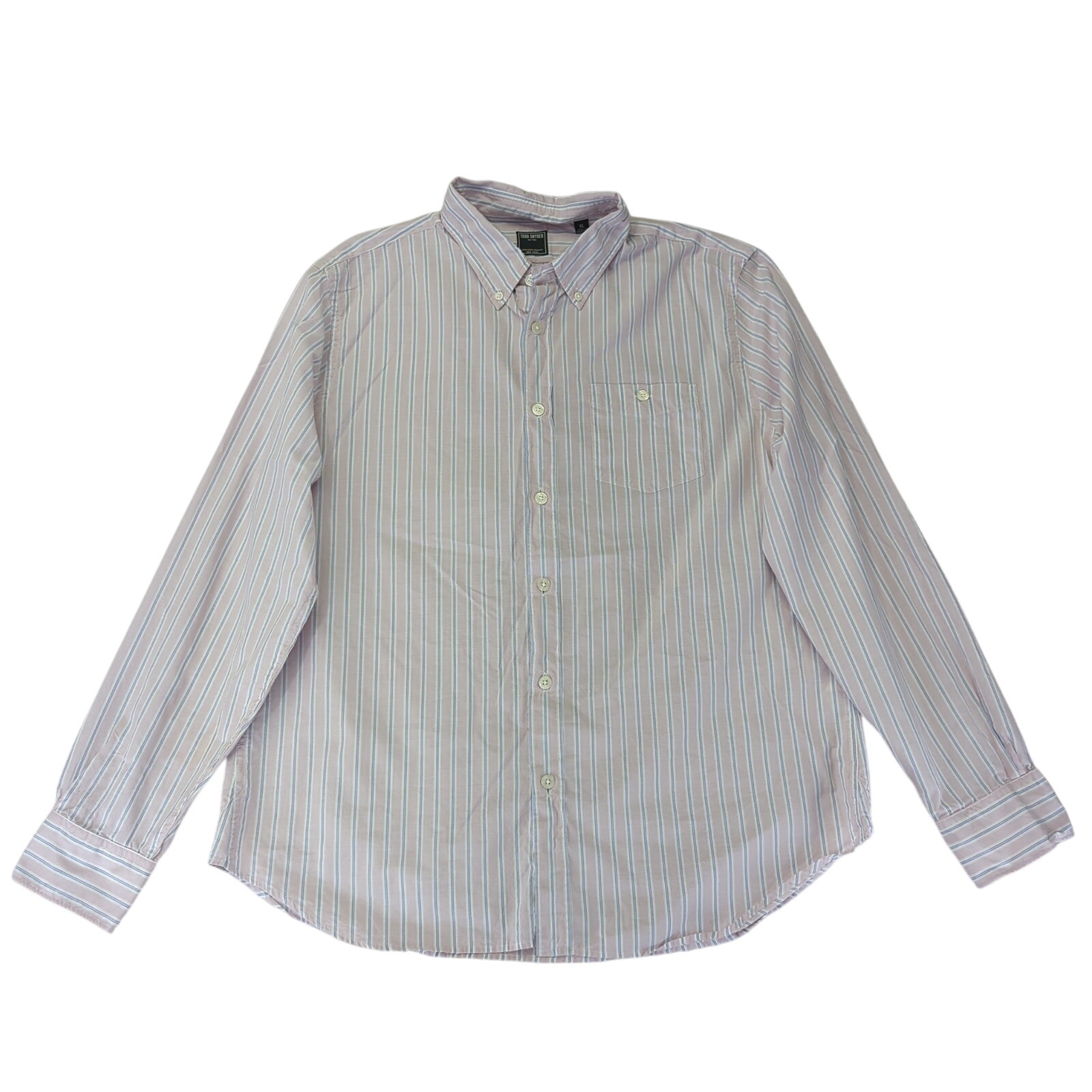 Todd Snyder Long Sleeve Button-down Oxford Collar Dress Shirt Cotton Silk Men XL