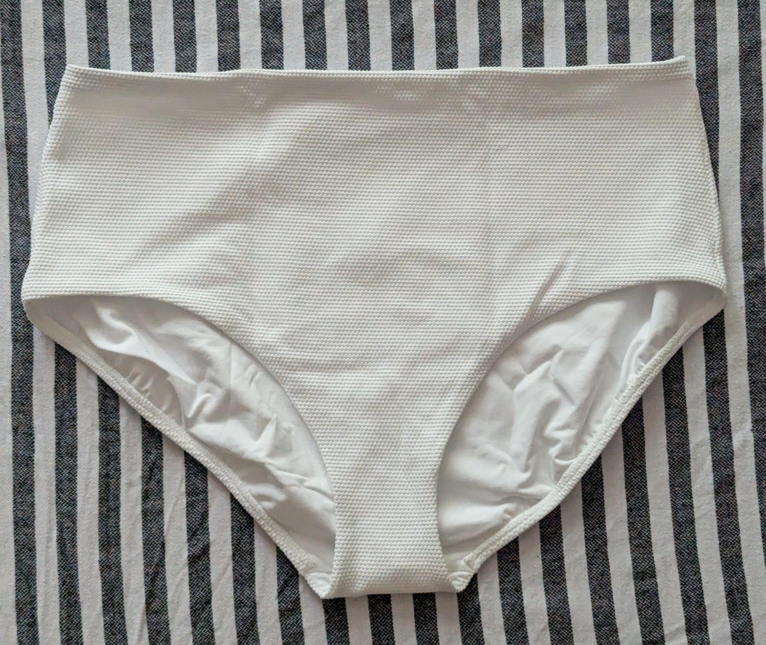 Athleta White Bikini Bottom. Women's size L.