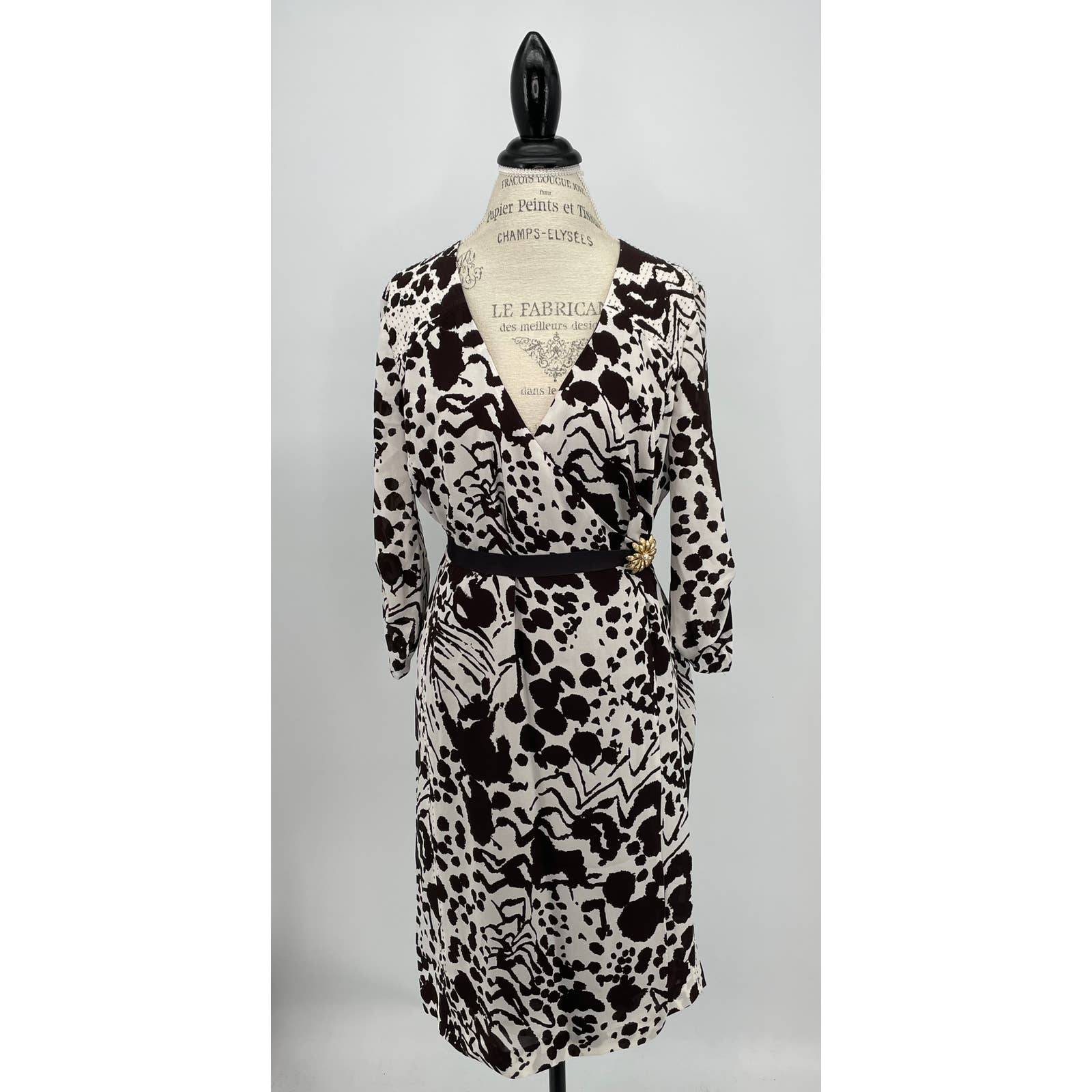 Tory Burch Wrap Dress all over print nwt