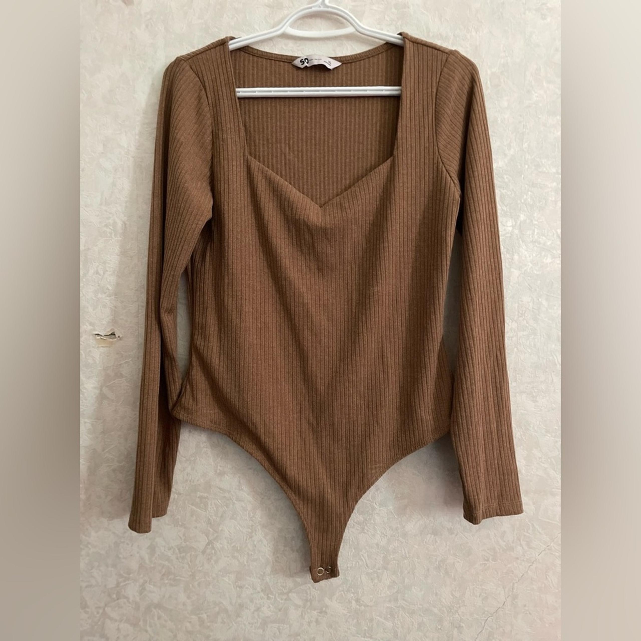 SO women's extra large long sleeve brown bodysuit