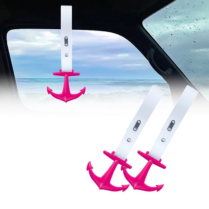 NEW 2PCS ANCHOR ANKER PINK JDM TSURIKAWA RING White Handle Strap Drift Charm