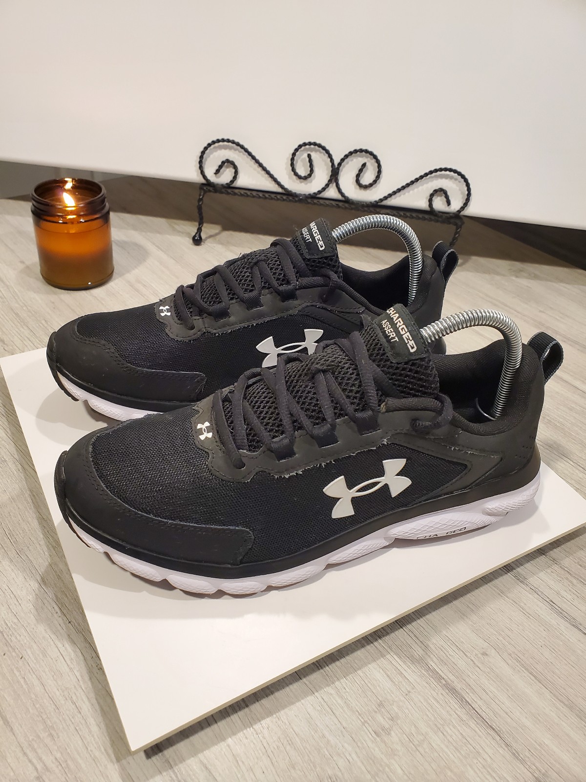 Under Armour Mens Charged Assert 9 Athletic Shoes Size 9.5 #3024590-001 Black