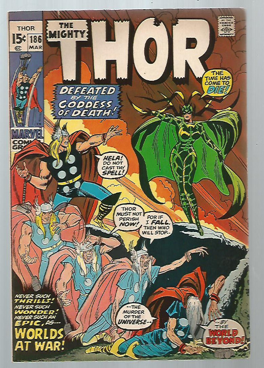 THOR #186 HELA GODDESS OF DEATH Stan Lee John Buscema Marvel Comics