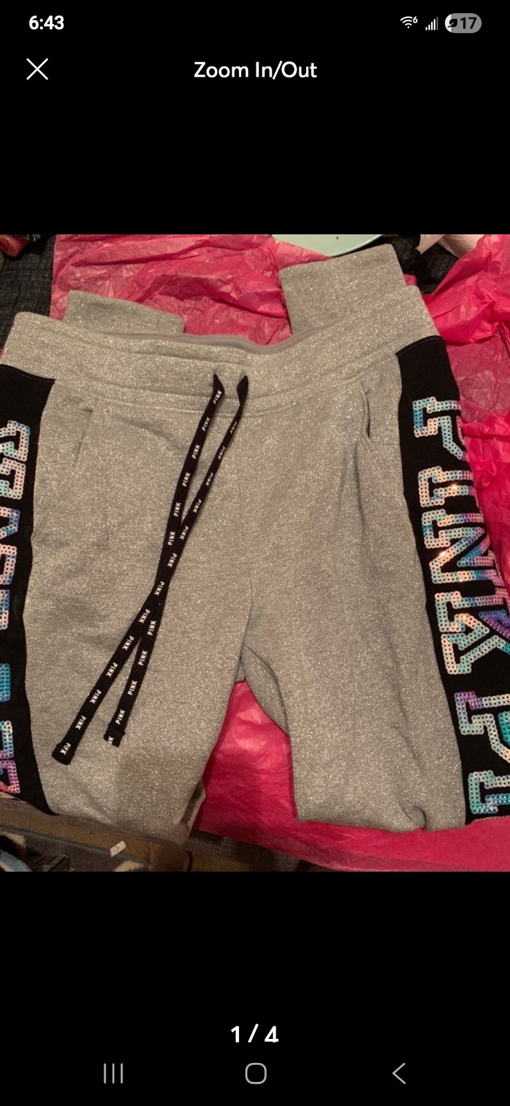 Victoria's Secret Pink shimmer joggers