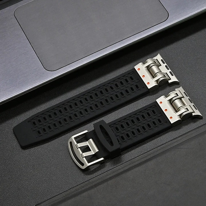 Only Band - Silicone bracelet band for Apple Watch Ultra 49mm Titanium Strap