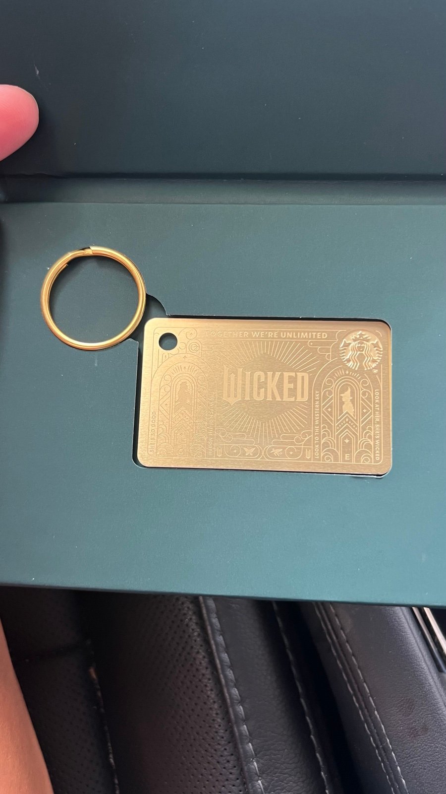 Wicked gold card rechargable Keychain