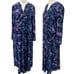 Nic + Zoe Indigo Vines Floral Print Midi Live in Shirt Dress Purple Blue Small