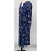 Nic + Zoe Indigo Vines Floral Print Midi Live in Shirt Dress Purple Blue Small