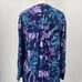 Nic + Zoe Indigo Vines Floral Print Midi Live in Shirt Dress Purple Blue Small