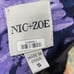 Nic + Zoe Indigo Vines Floral Print Midi Live in Shirt Dress Purple Blue Small