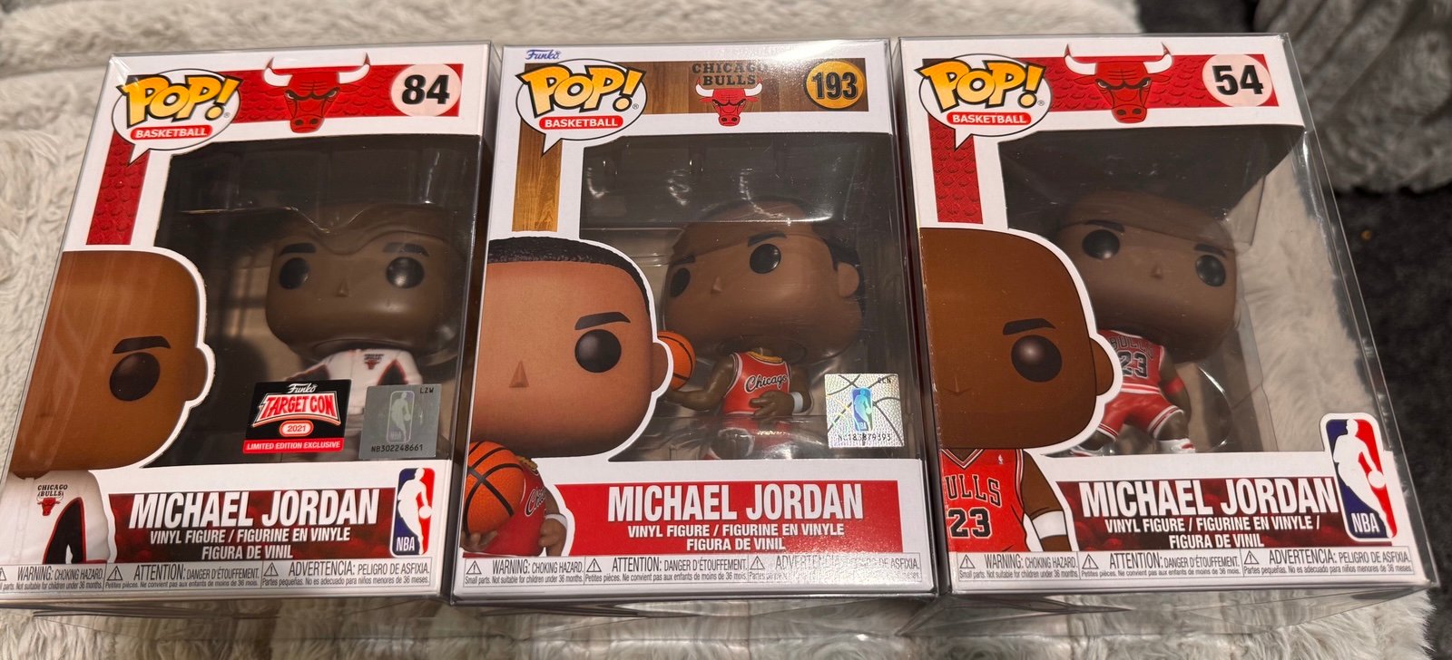 Michael Jordan Funko Pop x 3 (#’s 84, 193 & 54)
