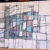 Abstract Mixed media painting