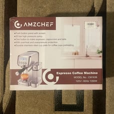 AMZCHEF 20-Bar Espresso Machine with Milk Frother & LCD