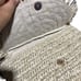 J Crew Purse Women’s Paper Straw Clutch Cotton/Linen Lining Crossbody Gold Chain