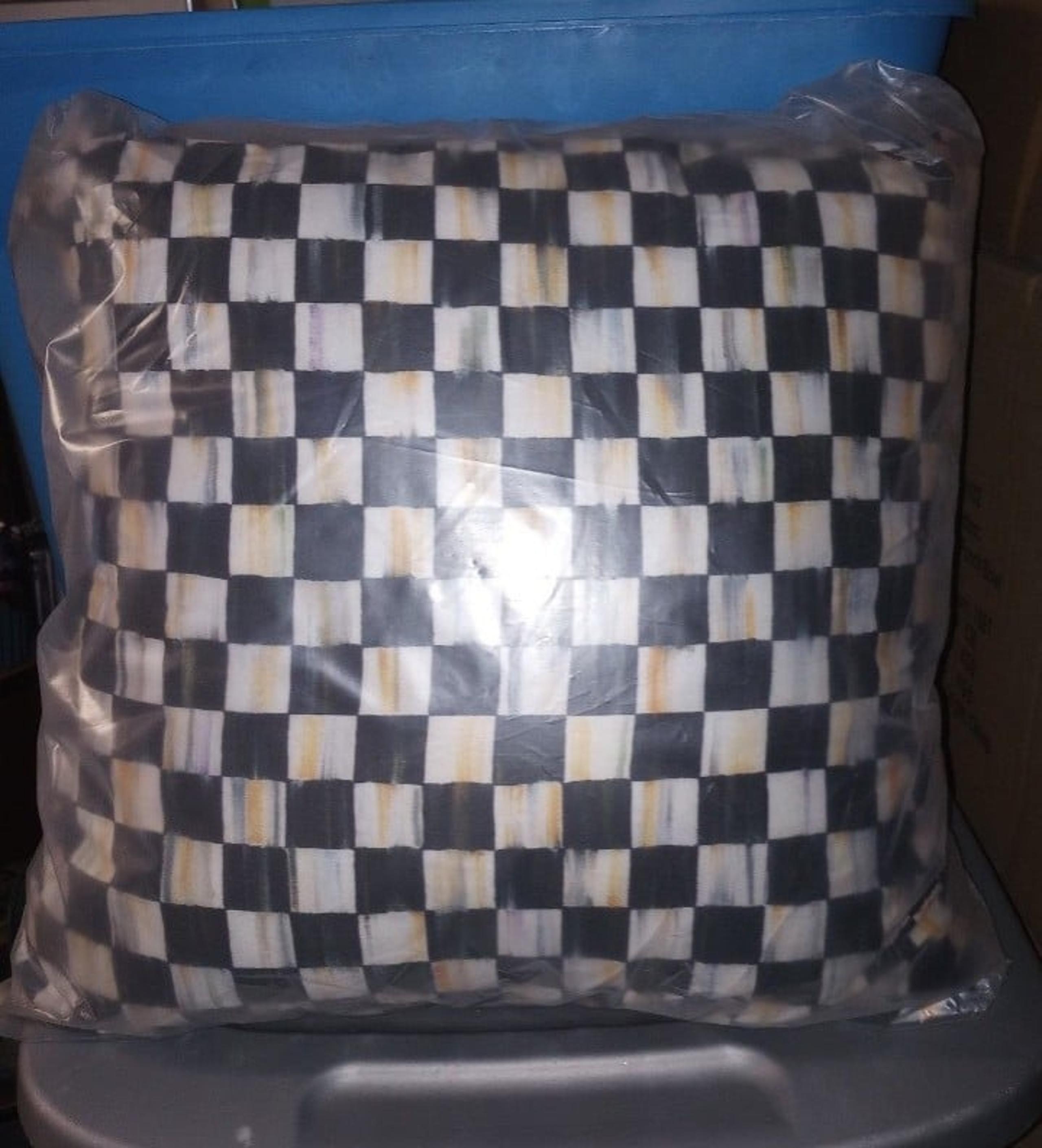 New Mackenzie-childs Courtly check pillow 18" square **last one!!