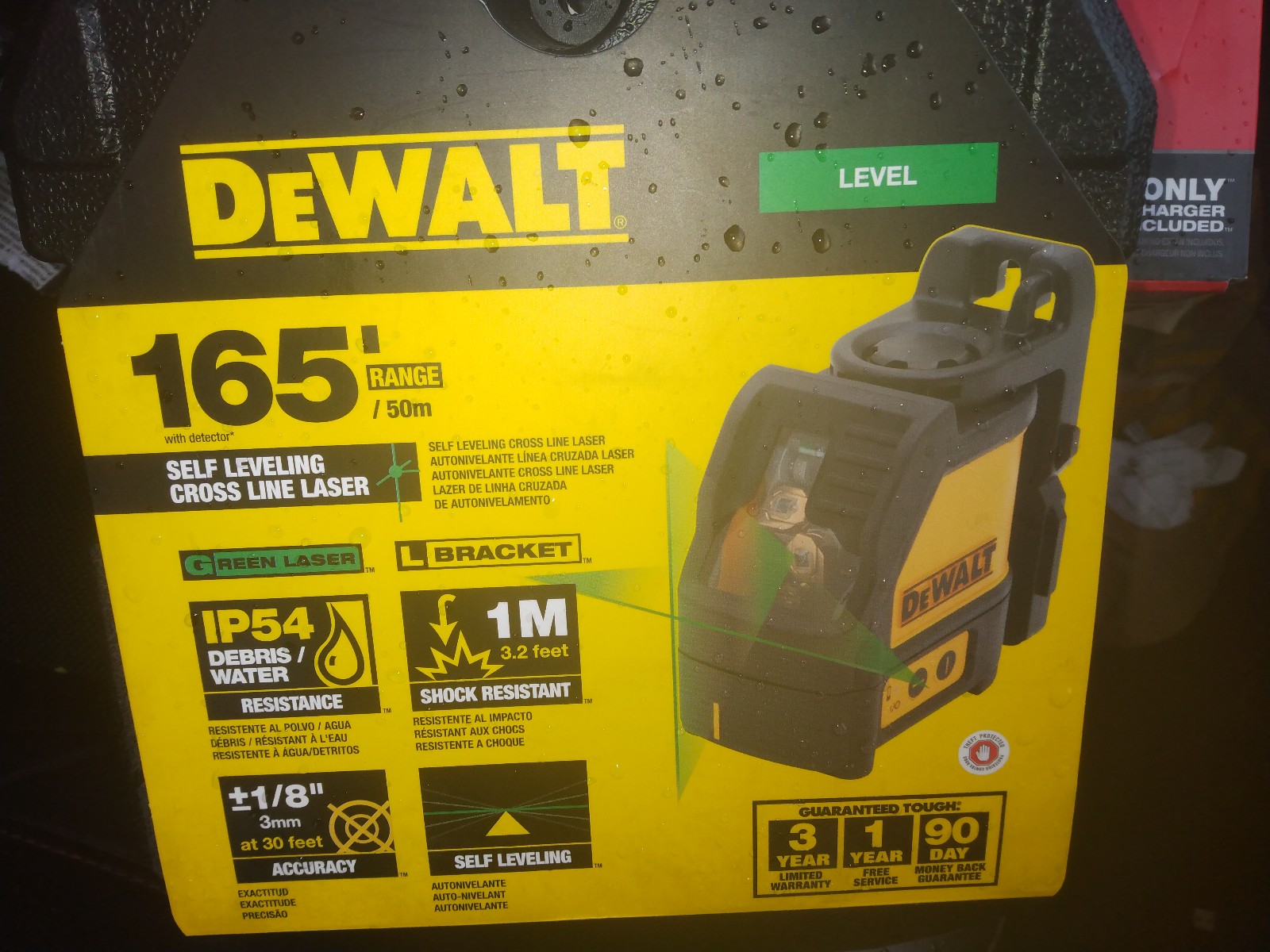 DeWalt cross line laser grid level