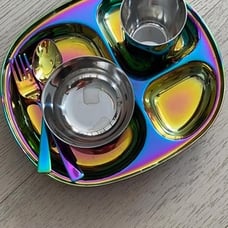 Stainless Steel Dinner Set - 5 Piece Mindful Mealtime Set | Pediatrician