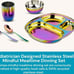 Stainless Steel Dinner Set - 5 Piece Mindful Mealtime Set | Pediatrician