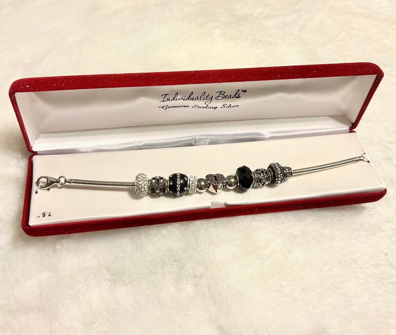 Individuality Beads Genuine Sterling Silver Bracelet